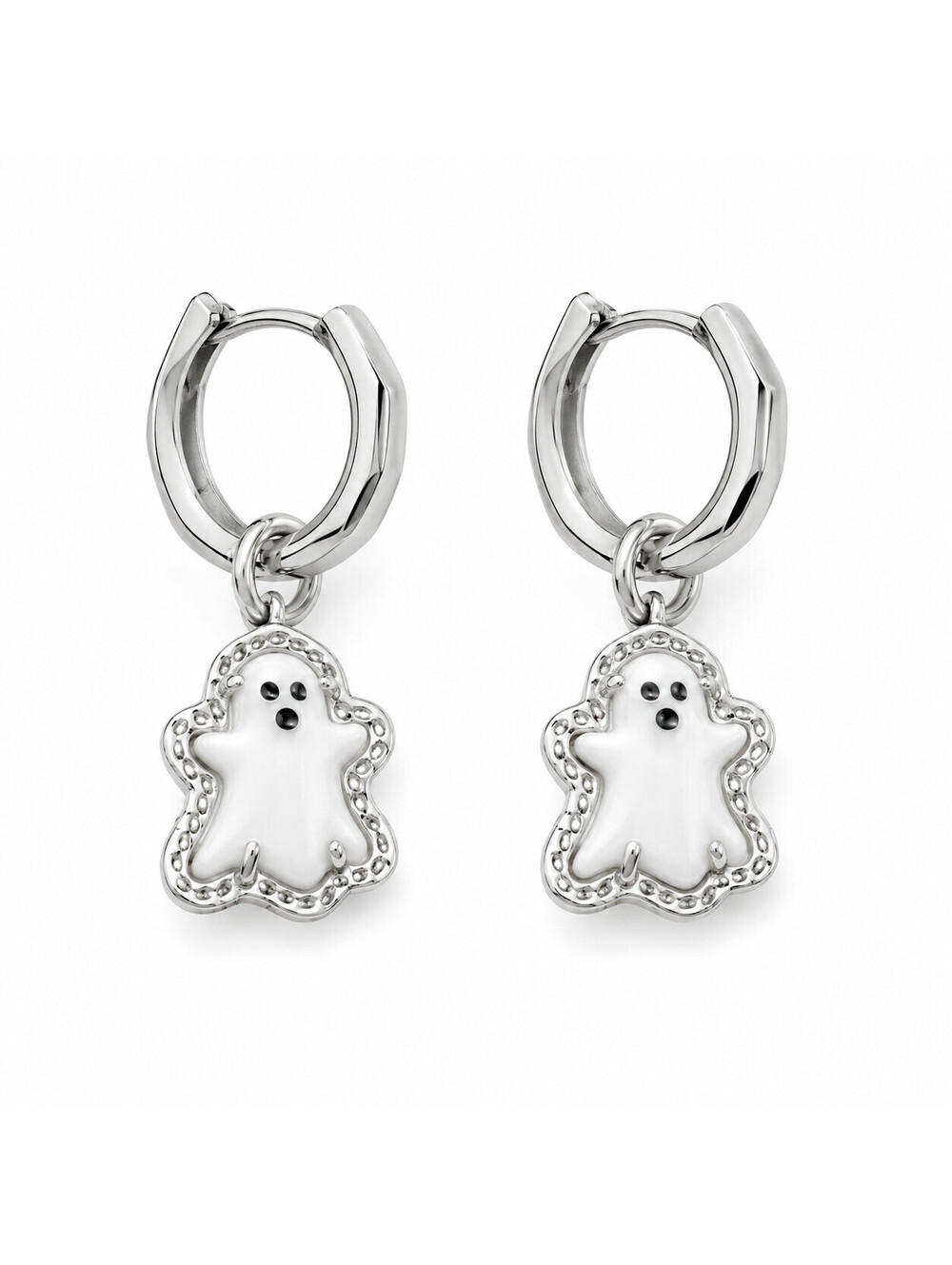 Kendra Scott Gold White Mother Of Pearl Ghost Huggie Earrings